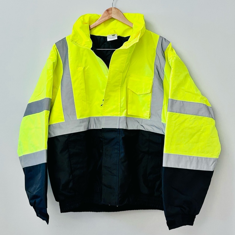 Kishigo Unisex Economy Bomber JS121 High Visibility Reflective Jacket Size L NEW